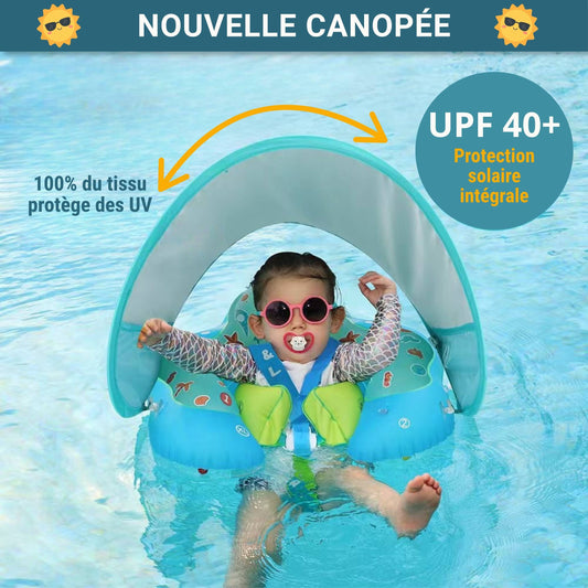 Bouée Bébé avec pare-soleil UPF40+